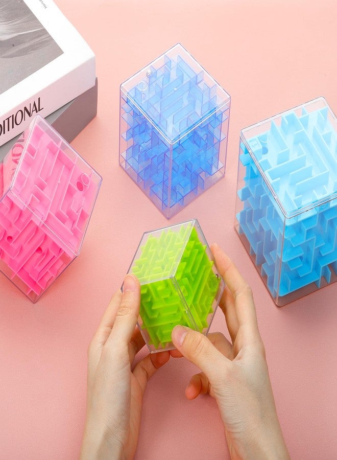 YOKIVE 1 Pcs Labyrinth Puzzle Box, Puzzle Cube Funny Labyrinth Game Puzzle Box Mind Teasers Leisure Toys, Great for Teens and Adults Birthday Gifts (Transparent Blue, 3.15-Inch) - Image 5
